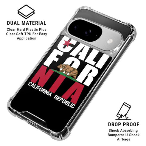 California Black Block Google Pixel 10 Clear Case